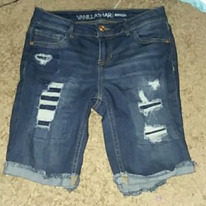 Worn bermuda shorts